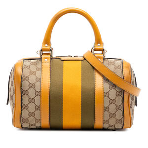 Pre-Loved Gucci Small GG Canvas Web Joy Boston Bag